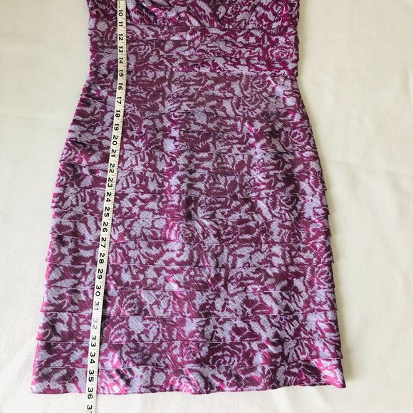 NWT Adrianna Papell metallic purple dress - Picture 3 of 10